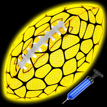 Jasonwell Glow in The Dark Football - Strong Grip Light Up Football Toy Stuff Sports Balls for Boys Kids Teenage Junior Youth Adult Outdoor Christmas Birthday Gifts for Age 6-8 8-12 13 + Year Old No.6 - Jasonwell